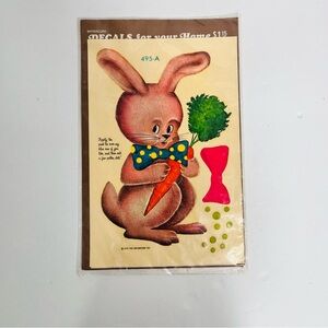 vtg 1970s meyercord decals easter bunny transfer retro 79 crafts